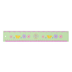 Mothers Day Flowers and Butterflies Patterned Ruler