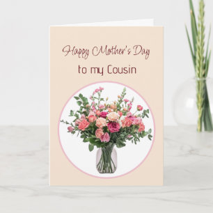 Mother's Day Flowers Bouquet for Cousin Card