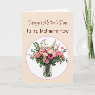 Mother's Day Flowers Bouquet for Mother-in-law Card