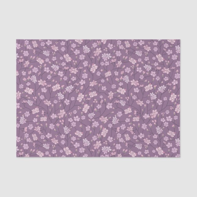 Mother's Day Flowers Buds on Tree Branches Tissue Paper (Front)