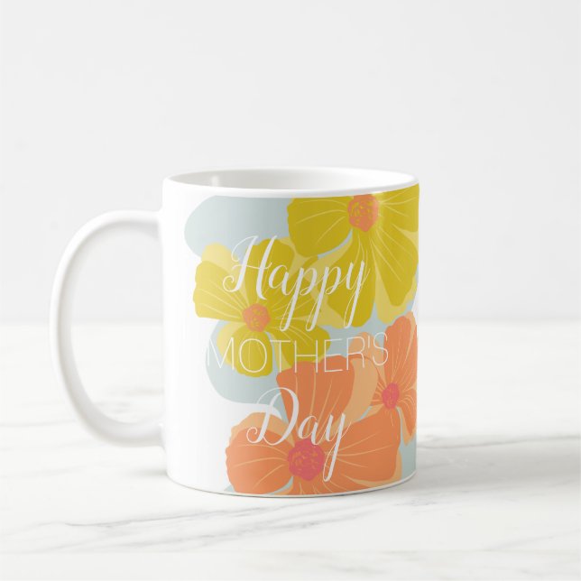 Mother's Day Flowers Frame Photo  Coffee Mug (Left)