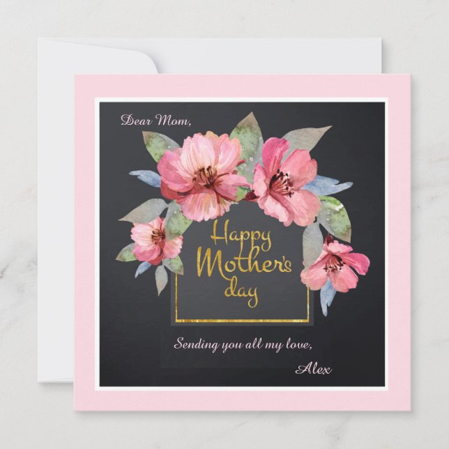 Mother's Day Flowers Greeting Card (Front)