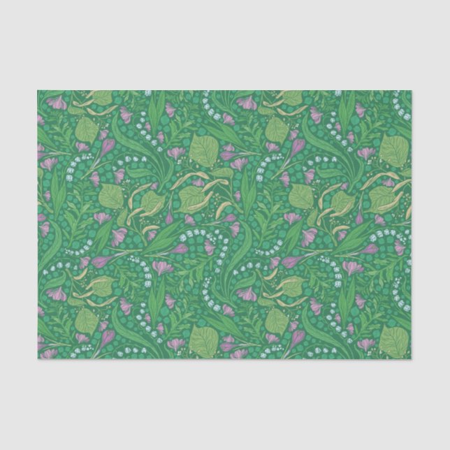 Mother's Day Flowers Lily of the Valley Crocus Tissue Paper (Front)