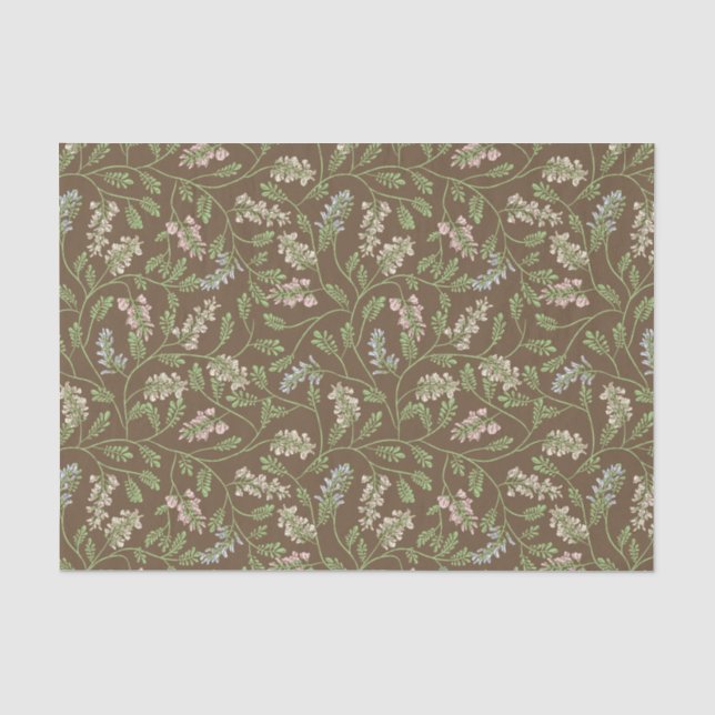 Mother's Day Flowers Spring Lupine Hyacinth Vines Tissue Paper (Front)