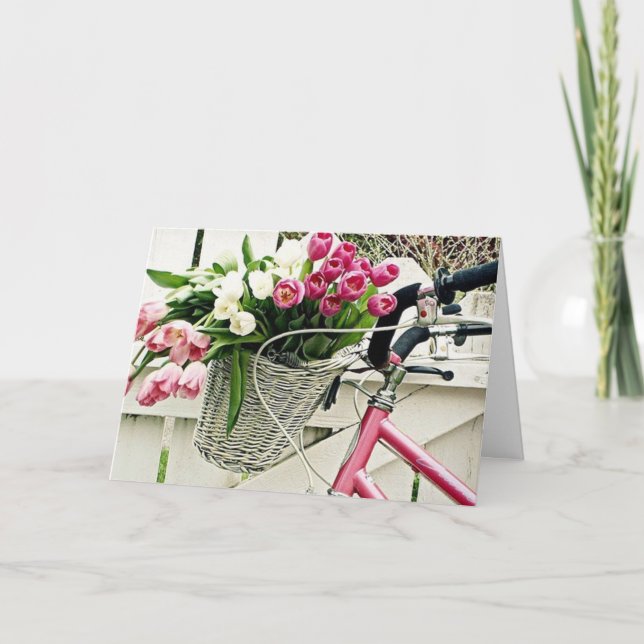"MOTHER'S DAY" FOR A SPECIAL LADY-BIKE/FLOWERS TOO CARD (Front)