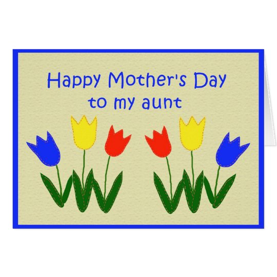 Mother's Day for Aunt Card Zazzle