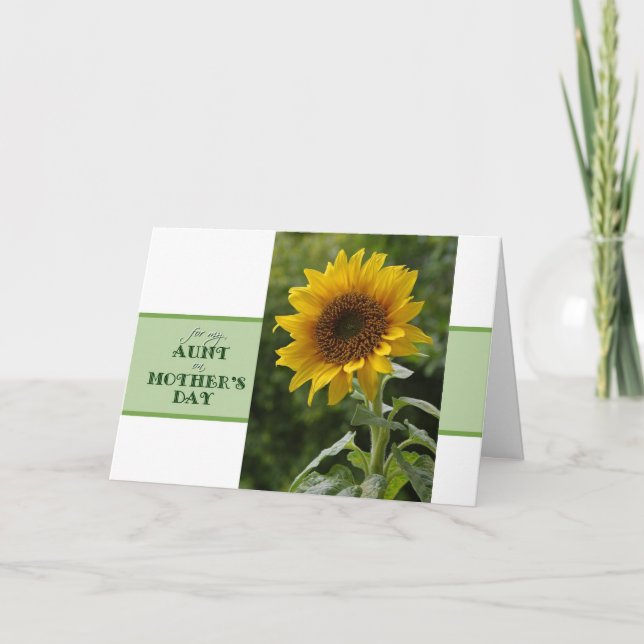 Mother's Day for Aunt Superb Sunflower Card (Front)