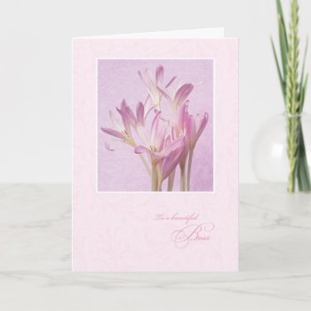 Mother's Day For Boss Card by SueshineStudio at Zazzle