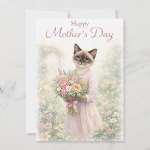 Mother's Day for Cat lovers Holiday Card