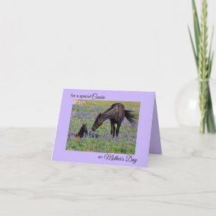 Mother's Day for Cousin Mare & Foal Photo Note Card