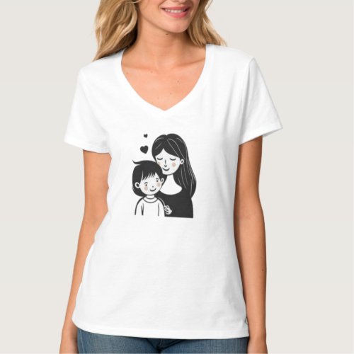 Mothers day for daughter Beautiful design for mom T_Shirt