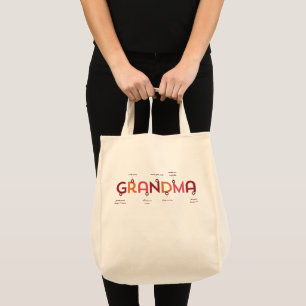 Mother's Day for Grandma Personalized Tote Bag
