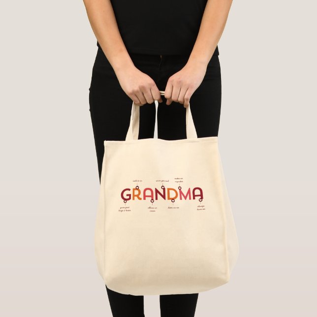 Mother's Day for Grandma Personalized Tote Bag (Front (Product))