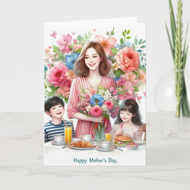 Mother's Day  For Mom Holiday  Greeting Card (Front)