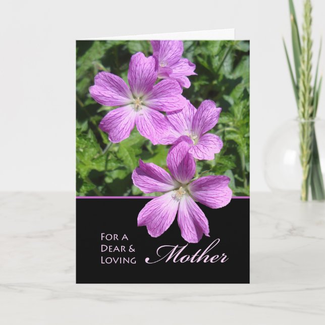 Mother's Day for Mom Purple Lavender Flowers Card (Front)