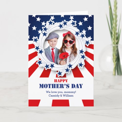 Mothers Day for Mom Serving in the Military Photo Holiday Card