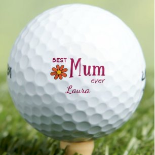 Mother's Day for Mum - Best Mom Ever Gift Pink Golf Balls