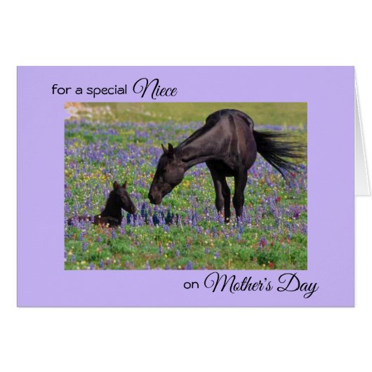 Mother's Day for Niece Mare & Foal Photo Note (Front Horizontal)