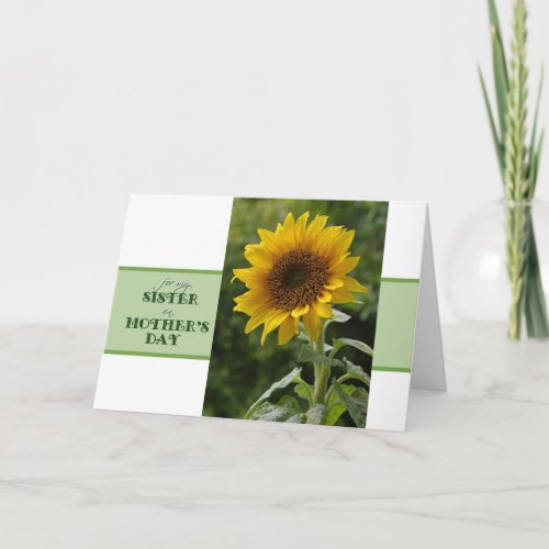 Mothers Day for Sister Superb Sunflower Card