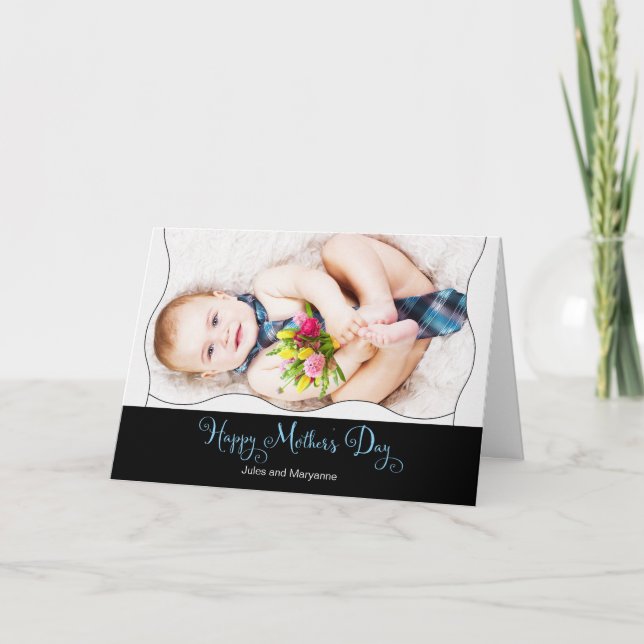 Mother's Day for the Two Moms Baby in a Necktie Card (Front)