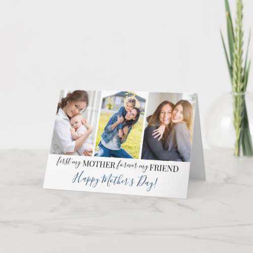 Mothers Day Forever Friend 3 Photo Card