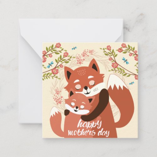 Mothers Day Foxes Note Card