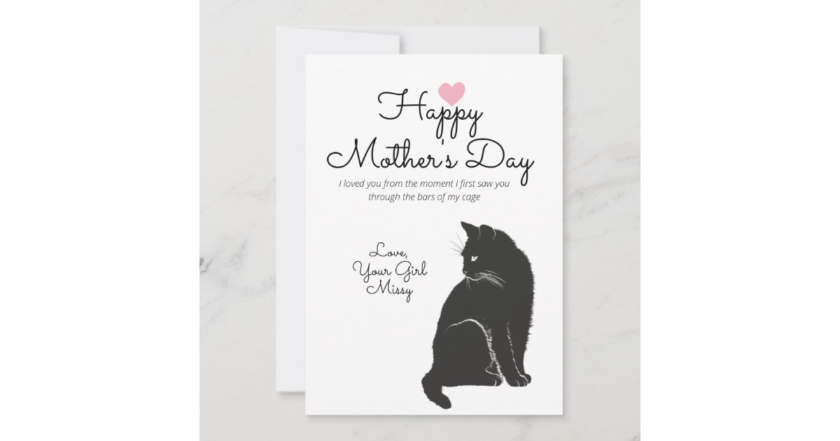 Mother's Day From Cat Holiday Card | Zazzle