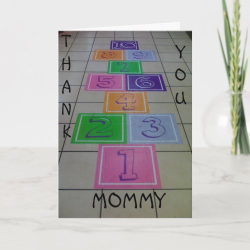 MOTHERS DAY FROM CHILDREN HOPSCOTCH AND LOVE CARD