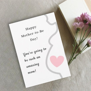 mothers day from the baby bump pregnant mom card