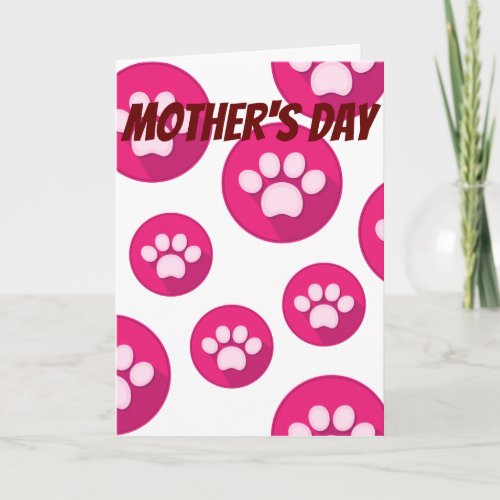Mothers day from your pets that love you card