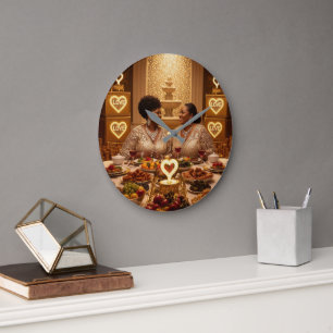 Mother's Day Fruit Caress K Large Clock