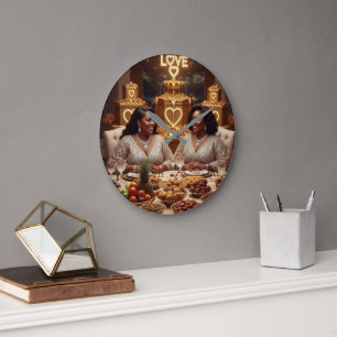Mother's Day Fruit Caress L Large Clock