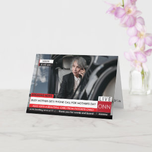 Mothers Day Funny Breaking TV News Spectacular Card
