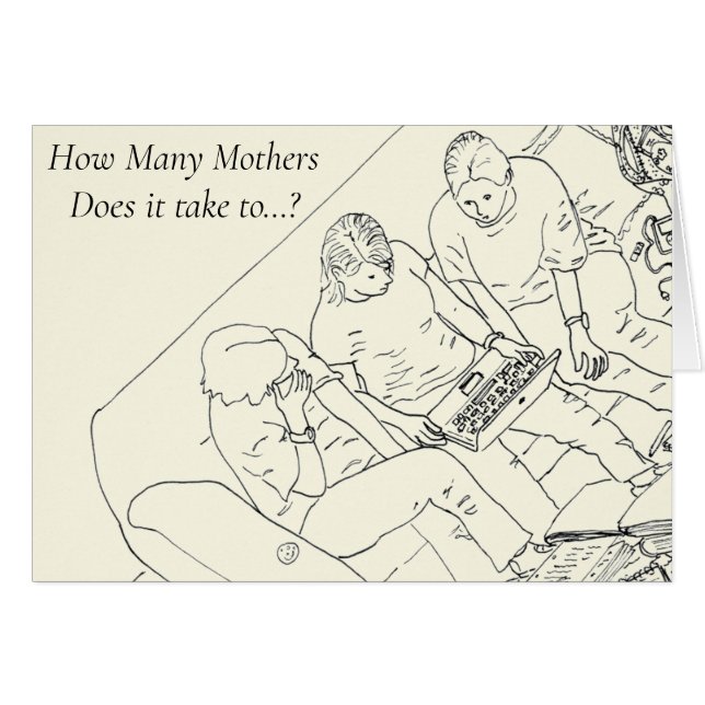 Mothers Day Funny Computer Mum quote Cards (Front Horizontal)