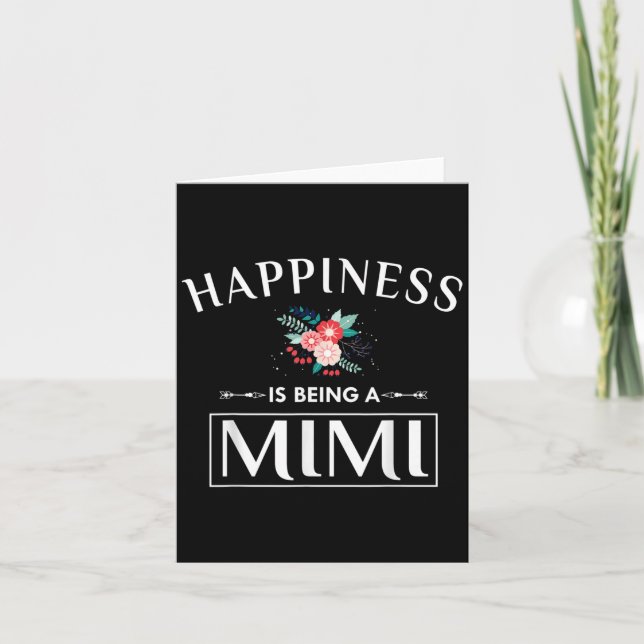 Mothers Day Funny Humor Cute Graphic Quote Mimi  Card (Front)