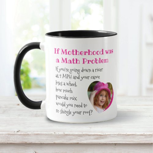 Mothers Day Funny Motherhood Quote with Photo Mug