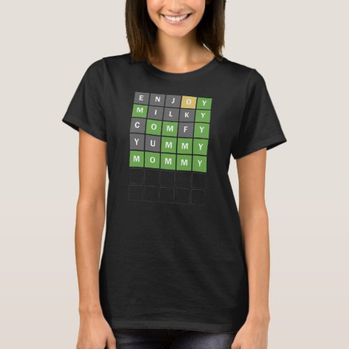 Mothers Day Funny New Mom Word Guessing Game T_Shirt