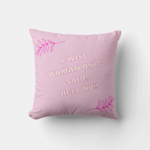 mothers day funny quote pillow pink 
