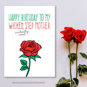 Mother's day Funny–Wicked (Wickedly Cool) Stepmom Card