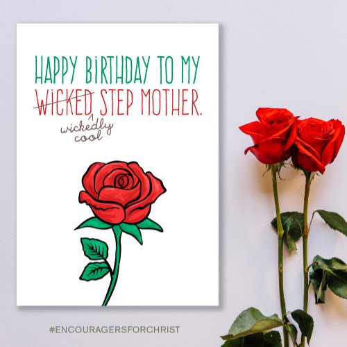 Mothers day FunnyWicked Wickedly Cool Stepmom Card