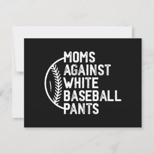 Mothers Day Game Day Moms Against White Baseball P Postcard