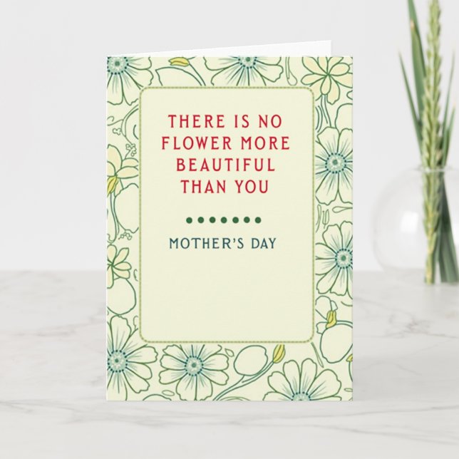Mothers Day Garden Beauty Card (Front)