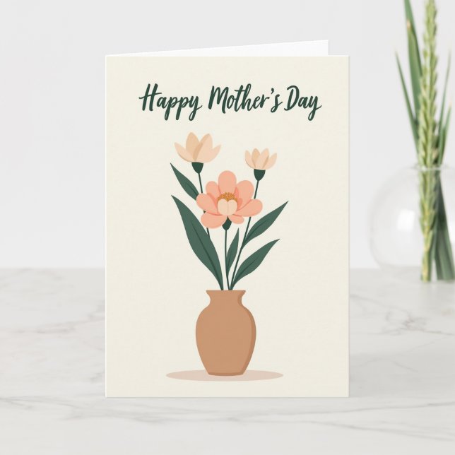 Mothers Day Garden Illustration Card (Front)