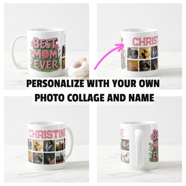 Mother's Day Gifs Best Mom Ever Photo Collage Coffee Mug (Mother's Day Gifs Best Mom Ever Photo Collage Mug)