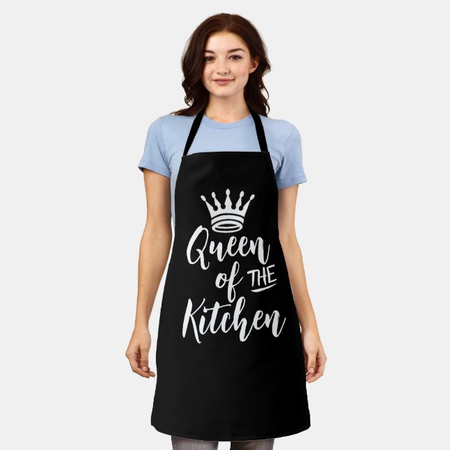  Mother's Day Gift Apron, Queen of The Kitchen Apron (Worn)