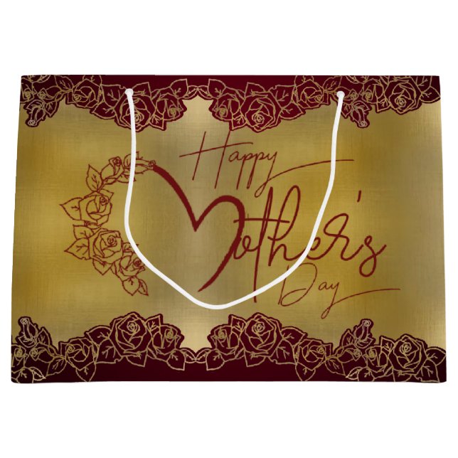 Mother's Day Gift Bag with Roses (Front)
