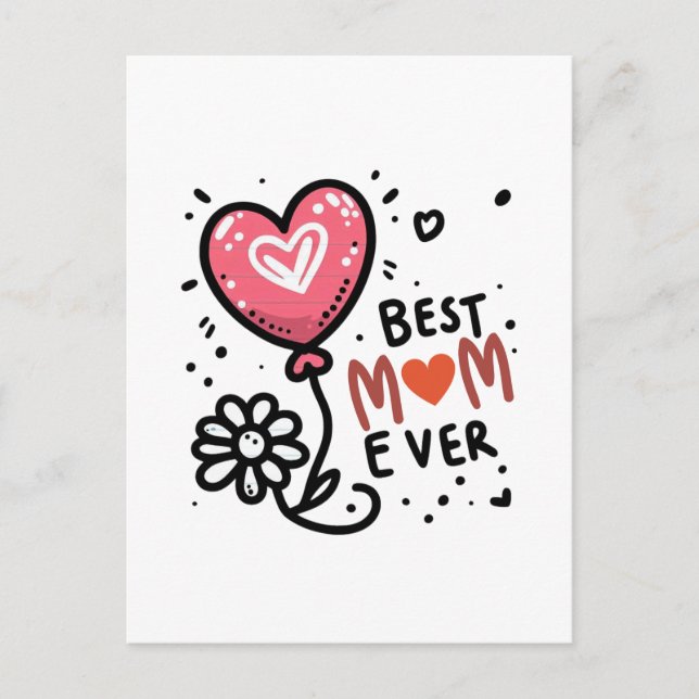 Mother's Day Gift | Best Mom Ever Postcard (Front)