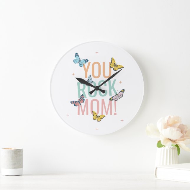 Mothers Day Gift, Birthday Gift for Mom, New Mom Large Clock (Home)