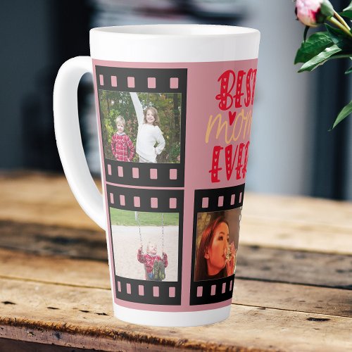 Mothers Day Gift Idea Best Mom Ever Dusty Pink Latte Mug