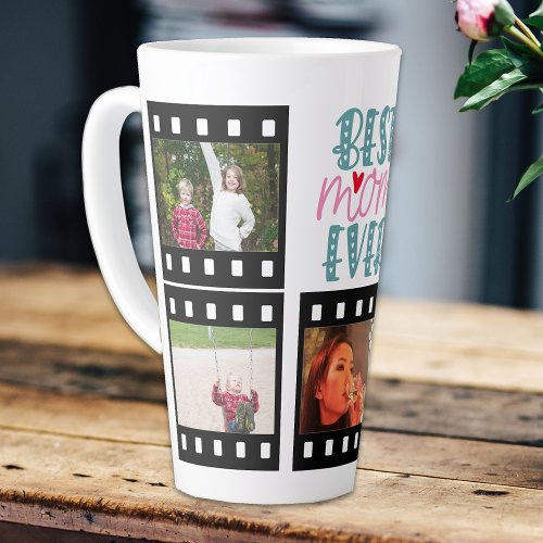 Mothers Day Gift Idea Best Mom Ever Photo Collage Latte Mug